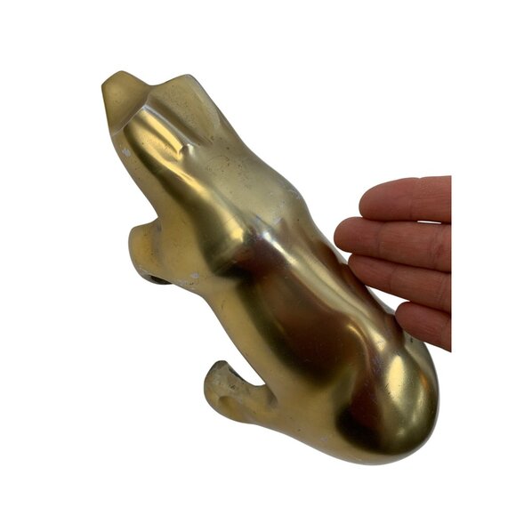 VTG Brass Bear Figurine Sculpture 10" x 6" Artisan Decor Collectible Art GIFT - Picture 9 of 13